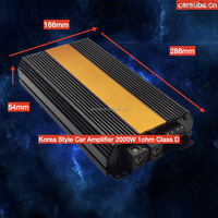 Amplificateur de subwoofer de voiture classe D 2000W RMS, carte coréenne, 1 Ohm, crête 4000W, basses puissantes, mono SPL