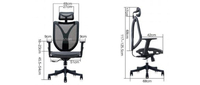 Chaise de bureau ergonomique en maille de bonne qualité au milieu du dos Chaise tournante élégante Gestionnaire Chaise pivotante confortable à hauteur réglable