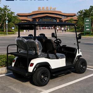 Carrito de Golf Eléctrico Todoterreno para 4 Pasajeros, con Suspensión Independiente, Llantas de 12-14 Pulgadas y Pantalla Grande con Audio - Product Image 1