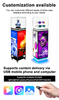 Colonne d'affichage vidéo LED à expédition rapide avec vitrine supérieure en acrylique et écran 4 faces inférieur pour les entreprises de location d'événements