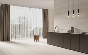 Fabrik-Großhandel Maßgefertigter Elfenbeinweißer Quarzit Naturstein für Außengarten-Design Außenbereich Moderne Badezimmer Wohnzimmer - Product Image 6