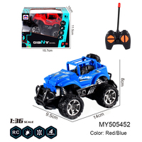 Voiture télécommandée RC tout-terrain 2,4 GHz 4 canaux 1:36 en plastique pour enfants, jouet d'extérieur pour garçons, cadeau pour enfants
