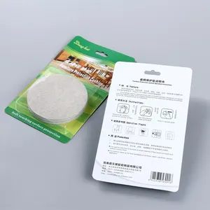 แผ่นรองขาเก้าอี้ทรงกลมแบบติดเอง ป้องกันพื้น ทำจากผ้าสักหลาดและอีวีเอ ผลิตในจีน - Product Image 2