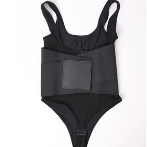 Women's Shaping Waist <b>Belt</b> Bodysuit Thong Hip Lifting Slimming Control With Buckles Nylon Fabric Black - Product Image 5