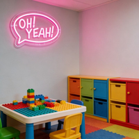 Fabricant d'enseignes néon personnalisées Neonawall OH YEAH, enseigne néon LED USB murale pour chambre, bar, salle de jeux, décoration de fête et cadeau