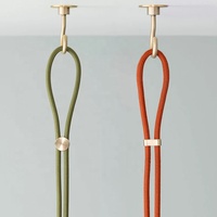 Crochet de suspension en laiton pour suspension de lampe, organisateur de câbles doré, pince de fixation pour cordon, support de suspension pour lustre, crochets de plafond