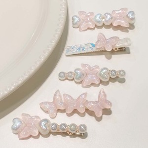 Nouvelle Pince à Cheveux en Résine Papillon Cœur Printemps, Pince Latérale Baguette de Fée Douce, Pince à Frange, Accessoire Cheveux Haut de Gamme Fait Main pour Femme - Product Image 1