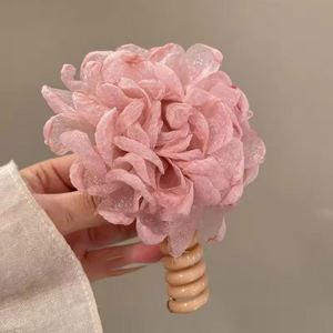 Ye Lan Phone Line Hairband Headrope Female <b>Bubble</b> Braid Braiding Ponytail Hair Ornament Flower Elastic Tie <b>Wedding</b> 10cm - Product Image 3