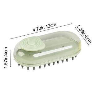 Cepillo de Baño <span class=keywords><strong>para</strong></span> Perros con Dispensador de Champú y Masajeador, Cepillo de Ducha <span class=keywords><strong>para</strong></span> Lavar y Masajear <span class=keywords><strong>Cachorros</strong></span> y Gatos de <span class=keywords><strong>Pelo</strong></span> <span class=keywords><strong>Corto</strong></span> - Product Image 3