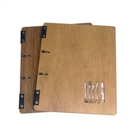 Menu en bois gravé sur mesure de qualité supérieure, format A4, design élégant pour les boutiques, les bars, les hôtels, les restaurants, menu à feuilles mobiles en bois