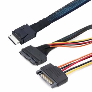 Câble de serveur PCIE Oculink <span class=keywords><strong>SFF</strong></span> 8611 4I vers U.2 SAS <span class=keywords><strong>SFF</strong></span> <span class=keywords><strong>8639</strong></span>+15P SATA - Product Image 2