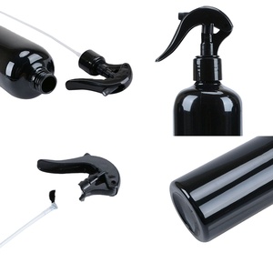MUESTRA GRATUITA Botella de Plástico PET Vacía de 250ml 300ml 500ml, Azul Ámbar, Redonda, Tipo Boston, con Mini Botella de Plástico Transparente Blanca o Negra - Product Image 2