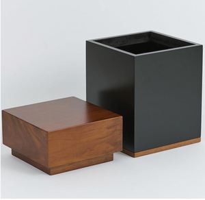 Özel siyah ceviz Urn için insan külleri cenaze çanta kremasyon ahşap <span class=keywords><strong>Urns</strong></span> ile el işi kutusu depolama için - Product Image 3