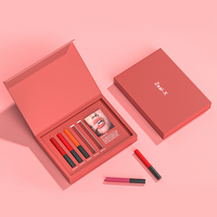 Boîte d'emballage magnétique en carton rigide de luxe personnalisé pour cosmétiques avec insertion EVA boîtes cadeau en papier de brillant à lèvres maquillage parfum