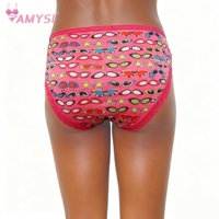 Amysi 074 #   Sous-vêtements en soie de lait à motifs de dessins animés mignons pour enfants de 10 à 15 ans, jeunes filles, adolescentes, étudiantes