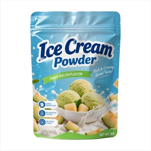 Poudre de crème glacée sans sucre saveur vanille et melon Hami, marque privée OEM/ODM, mélange de poudres pour crème glacée molle et diététique, diverses saveurs - Product Image 1
