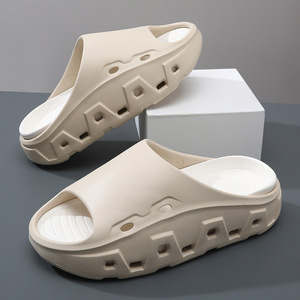 Sandales d'été à semelle épaisse pour augmenter la taille, respirantes, antidérapantes, résistantes à l'usure, en EVA, couleur unie, pour adultes - Product Image 3