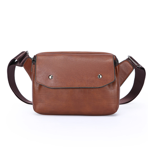 Vintage Casual Crossbody <b>Backpack</b> Canvas Zippers Closure Waterproof Adjustable Shoulder Strap Outdoor Literary Messenger Bag Men - Product Image 3