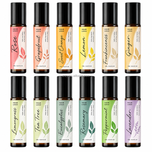 Ensemble de roll-on d'huiles essentielles, mélange d'huiles d'aromathérapie, rose, lavande, menthe poivrée, <span class=keywords><strong>citron</strong></span>, arbre à thé, pour massage, spa, étiquette privée, OEM, ODM - Product Image 6