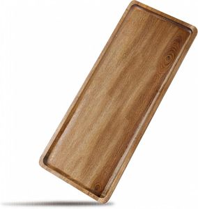 Grand <span class=keywords><strong>plateau</strong></span> <span class=keywords><strong>de</strong></span> service rectangulaire en bois poli <span class=keywords><strong>de</strong></span> qualité commerciale pour fromage, charcuterie, gâteau, sandwich, collation, légumes et apéritifs - Product Image 1