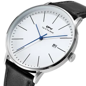 Montre-bracelet de bonne qualité pour hommes, boîtier en acier inoxydable, simple, logo personnalisé, construire votre propre marque, mouvement à quartz, décontracté