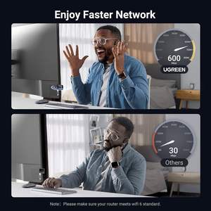 Adaptador WiFi UGREEN para PC de Escritorio, Adaptador <span class=keywords><strong>USB</strong></span> WiFi 6 AX900 con Banda Dual de 5GHz/2.4GHz, Controlador Integrado para <span class=keywords><strong>Windows</strong></span> 10/11 - Product Image 5