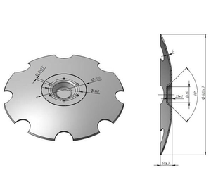 Disco de Cultivador Galvanizado Antioxidante Diskovaya <span class=keywords><strong>Borona</strong></span> - Acero con Alto Contenido de Carbono y Borde Dentado para Arar Campos Fangosos - Product Image 3