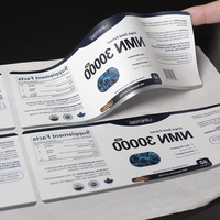 Etiqueta Adhesiva Personalizada a Prueba de Agua, Hoja de Etiquetas Promocionales Térmicas Personalizadas para Viales de Péptidos con Logotipo para Empaque