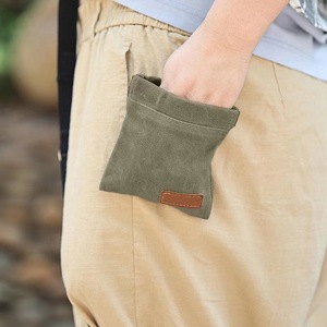 Canvas Dog Food <b>Bag</b> Waterproof Portable Hanging For Outdoor Walking Pet Training <b>Treats</b> - Product Image 3