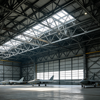 Vente directe usine – Hangar d'aéroport industriel robuste en structure acier, entrepôt pour avions