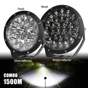 Vente en gros haute puissance E-Mark hors route LED spot de conduite 4WD 1250M camion rond tout-terrain 7 9 pouces voiture projecteurs LED 4x4