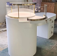 Table de présentation de bijoux personnalisée de haute qualité avec vitrine de bijoux pour les meubles d'affichage de bijouterie