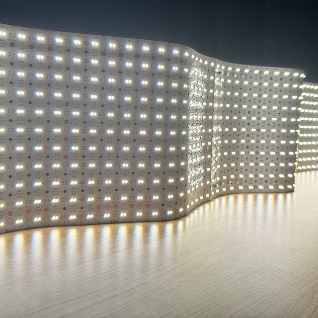 Ultra-Thin 490*245mm 24V Cuttable Dimmable Flexible RGB LED Light Sheet SMD5050 LEDs 128 LEDs 90 CRI for Stone Countertops