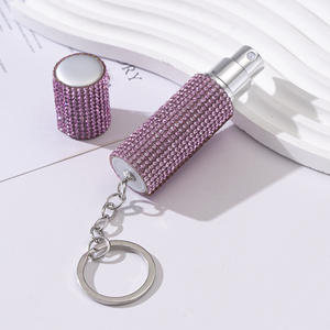 2025 New Travel Perfume Atomizer Refillable 8ml Travel Cologne Sprayer Mini Diamond Perfume <b>Bottle</b> Empty Small <b>Keychain</b> - Product Image 3
