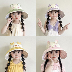 หมวกกันแดดเด็ก ปีกกว้าง ลายการ์ตูน ป้องกันรังสียูวี หมวกบังแดดฤดูร้อน สำหรับเด็กอายุ 1-6 ปี สำหรับเด็กทั้งชายและหญิง - Product Image 2