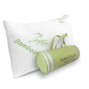 Houseware Hotel Living Room Breathable And Comfortable Bamboo Fiber Sleeping Chopped Memory Sponge Pillow