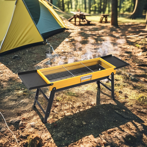 <span class=keywords><strong>Mini</strong></span> Parrilla de barbacoa <span class=keywords><strong>portátil</strong></span> para interiores y exteriores, parrilla de acero inoxidable gruesa sin humo, <span class=keywords><strong>asador</strong></span> de Camping recubierto de polvo - Product Image 1