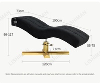 Lit de beauté électrique en forme de S réglable en cuir PU pour les extensions de cils et le microblading, chaise de salon ergonomique