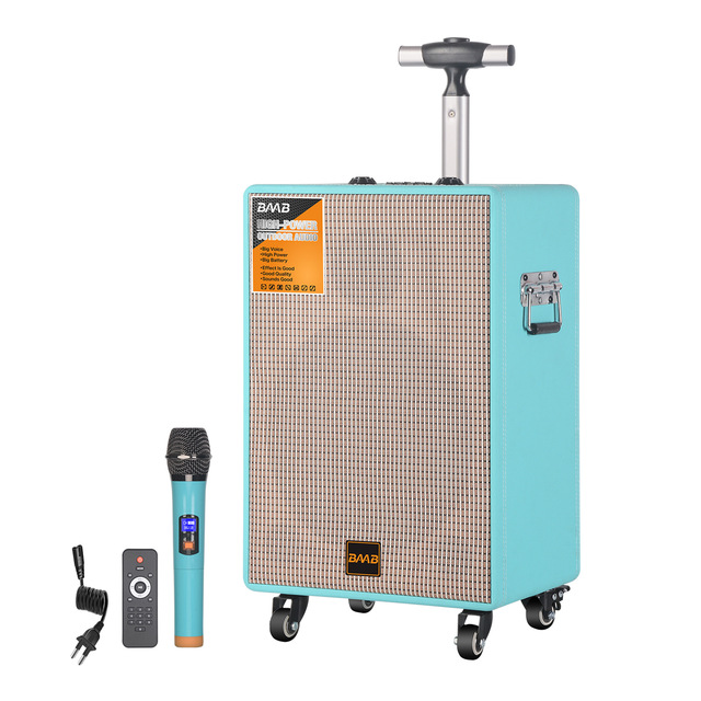 Professional 8-Inch Audio Boombox Portable BT Trolley Loudspeaker for KTV Square Dance Outdoor Party Use