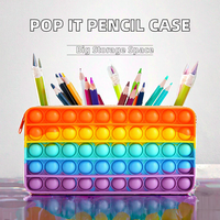 Simpele sensorische siliconen bubbelspeelgoed fidget pen etui pop etui voor kinderen schoolkantoorbenodigdheden