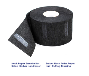 Papier de cou noir de qualité supérieure AIERPA NECKP-W, usage professionnel en salon, col en papier à volants, couvre-col, rouleau de volants noir - Product Image 4