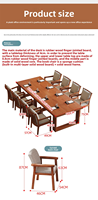 Grande table de conférence en bois massif moderne et durable pour bureau à domicile bureau d'ordinateur poste de travail de bibliothèque de bureau de consultation
