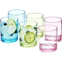 Vente en gros 12oz 16oz tasse à eau en verre de fête de whisky propre rechargeable de luxe avec logo personnalisé
