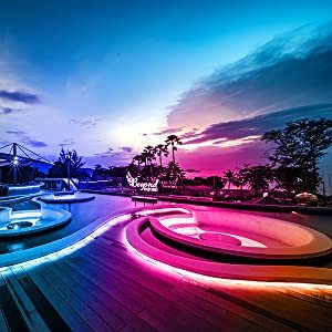 50ft 2835 <b>RGB</b> IC Light Strip Indoor Decoration Color Changing Flex Smart LED Strip Light - Product Image 3