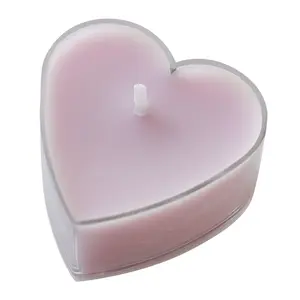 Colorful Soy Wax Heart Shape Fragrance Tea Light Candle with Individual