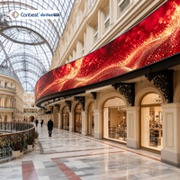 Écran LED flexible CANBEST FL P0.9 P1.2 P1.5 P1.8 P2.5, écran LED de forme spéciale pour la publicité d'entrée de salon professionnel