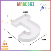 Boîte décorative remplissable Wenpack de 12 pouces en carton en forme de J avec couvercle, laminage mat et estampage à chaud, idéale pour les aliments pour bébés