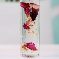 Huile à lèvres personnalisée 24K or, pétales de Rose, longue durée, apaisante, hydratante, nourrissante, Gloss