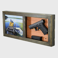 Support mural flottant pour bureau Boîte de rangement dissimulée Cadre décoratif Clés Portefeuille Stockage caché Affichage Utilisation Art Style Hommes Idées cadeaux