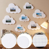 Lot de 12 tableaux d'affichage muraux décoratifs en feutre blanc en forme de nuage pour photos, mémos et notes, pour la maison, le bureau et l'école